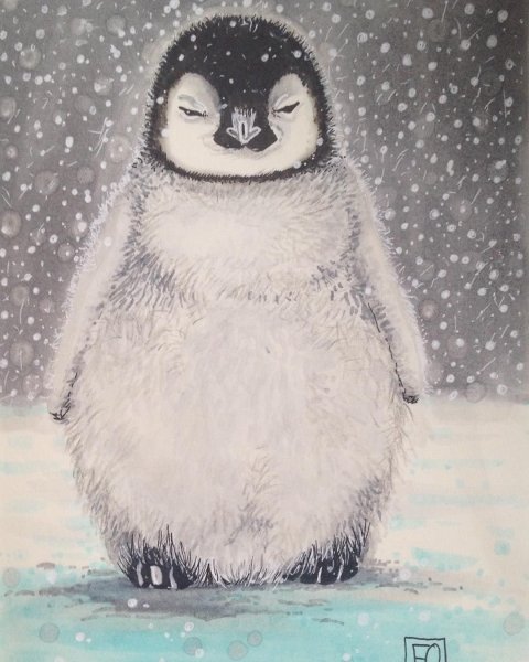 Нарисовать пингвина