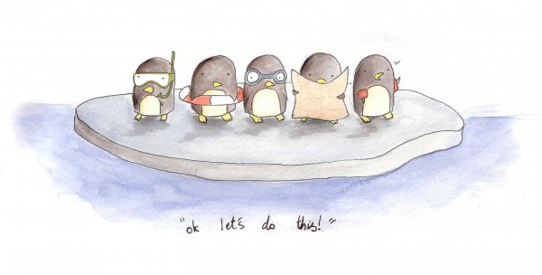 Пингвин мультяшный