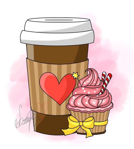 Какао рисунок для срисовки