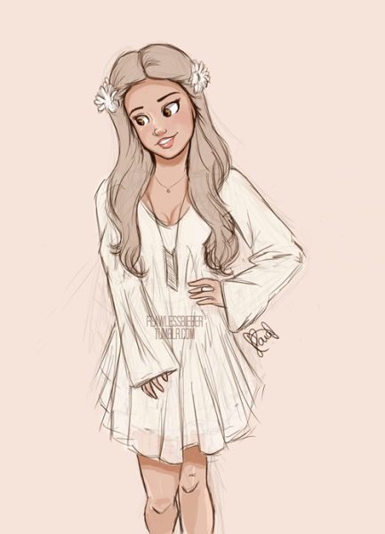 Арты девушек для срисовки