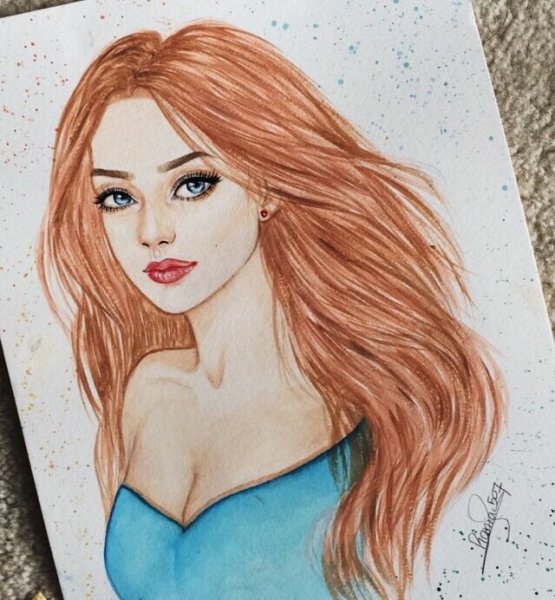 Девушка рисунок