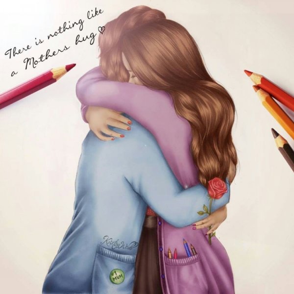 Дочь рисунок карандашом