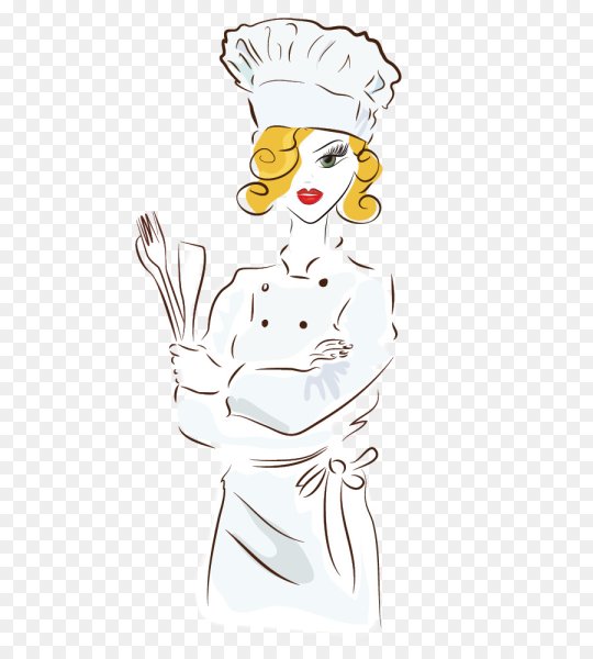 Повар женщина мультяшка