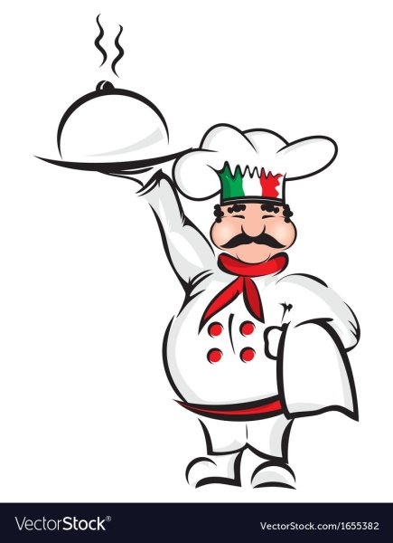 Итальянский повар вектор