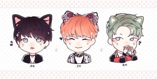 Группа БТС мультяшные