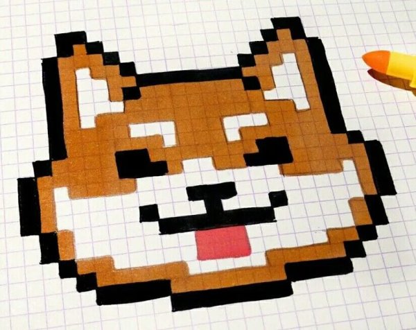 Рисование по клеточкам лиса