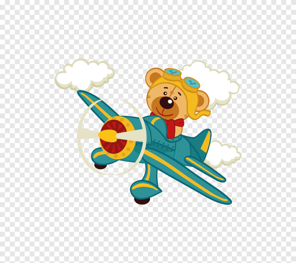 Медвежонок на самолете