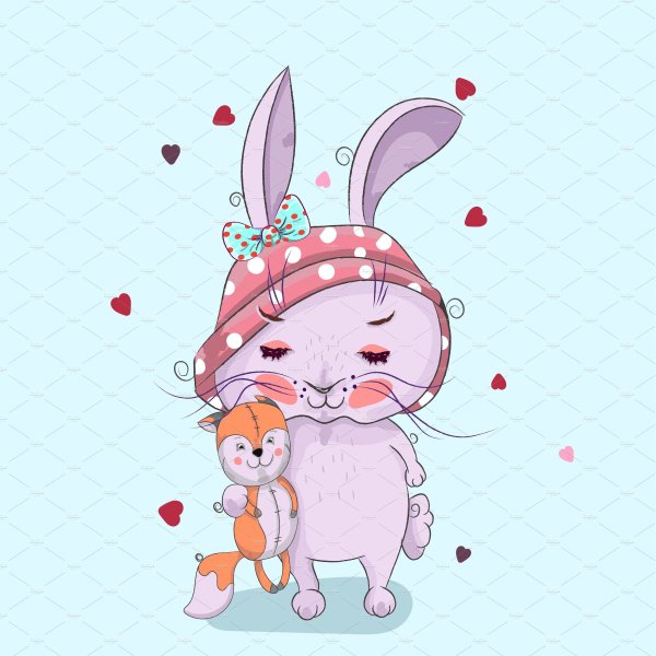 Милые зайчики мультяшные