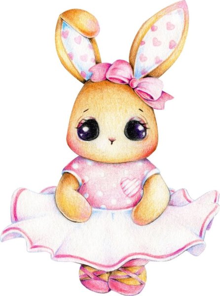 Милый нарисованный кролик