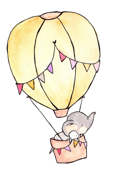 Воздушный шар для срисовки