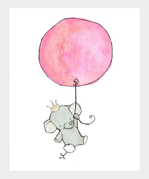 Слоник с воздушными шариками легко