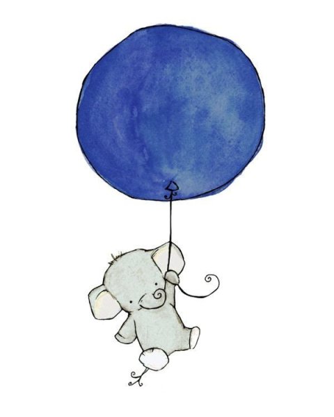 Слоник на воздушном шарике