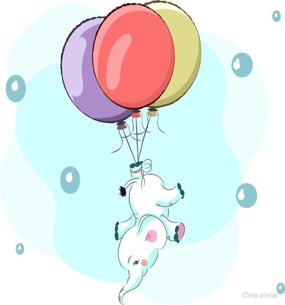 Слон на воздушном шаре