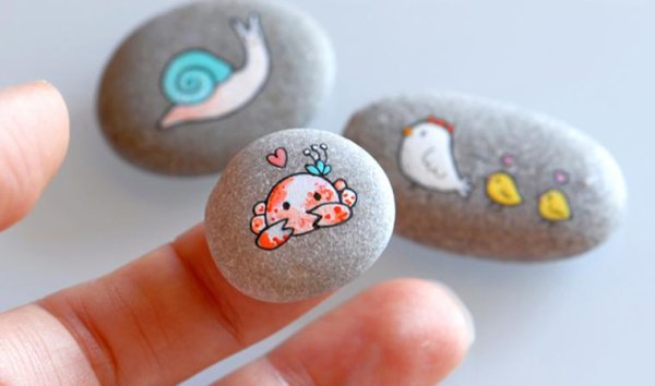 Рисунки на камнях любовь акриловыми красками