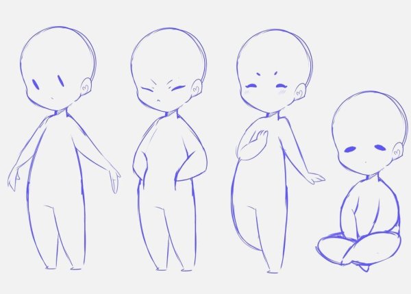 Референс аниме тела ребенок