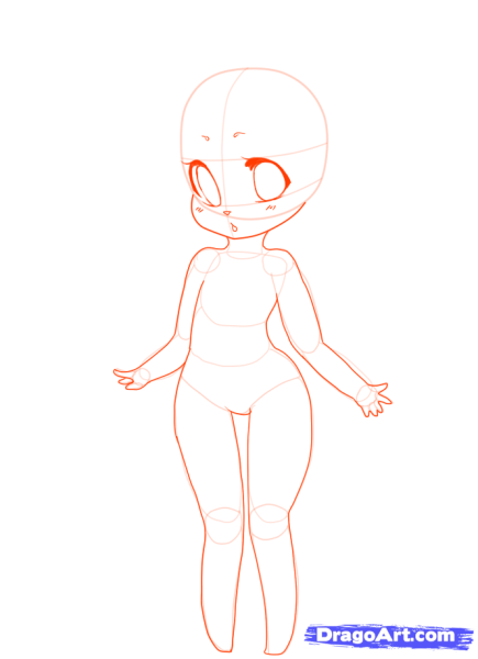 Чиби основа для рисования