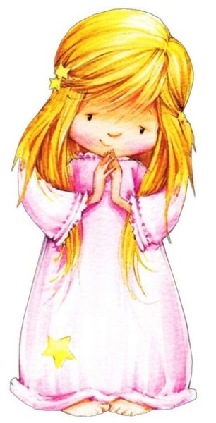 Розовая Феечка на белом фоне