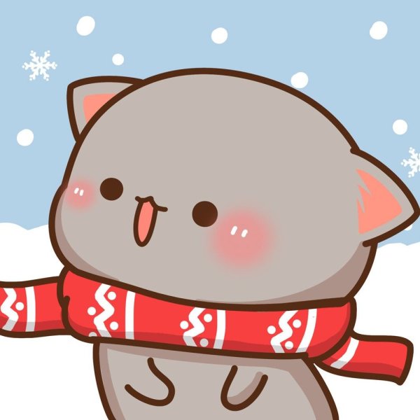 Каваи котики новогодние