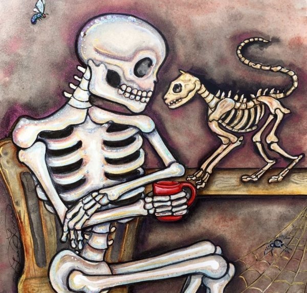 Мультяшный скелетик