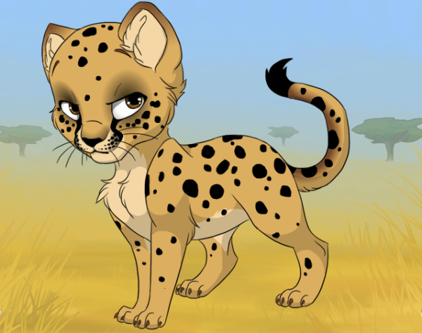Гепард милый мультяшный