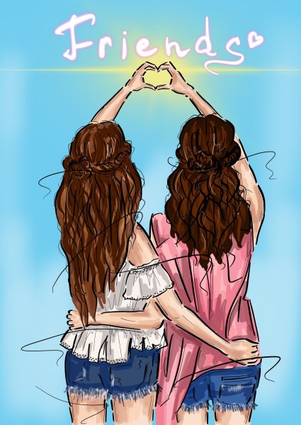 Рисунки для срисовки подруги