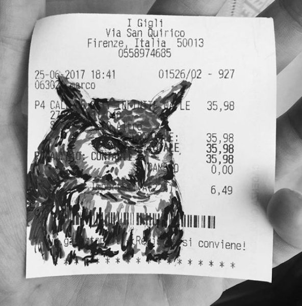 Рисование на чеках