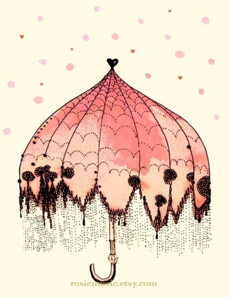 Креативное рисование зонтик