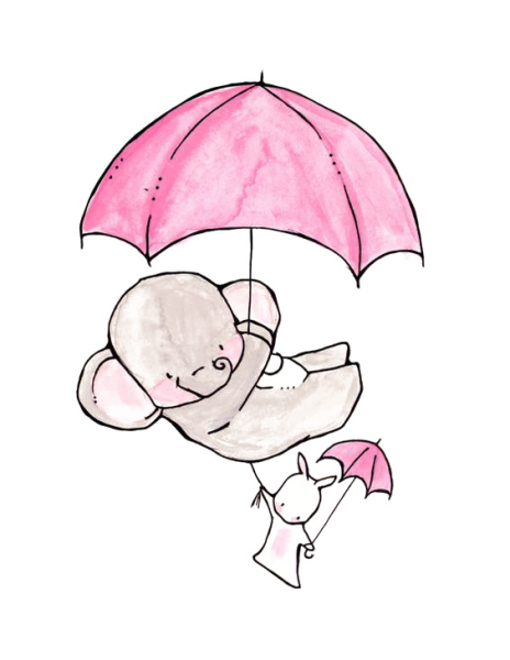 Зайчик с зонтиком