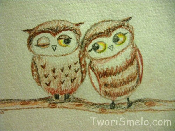 Сава цветными карандашами