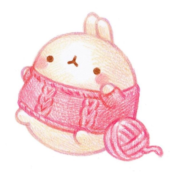 Милые вещи на белом фоне