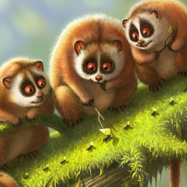 Лемур Лори арт