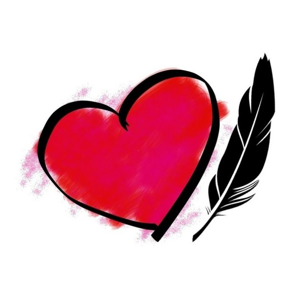 Очень красивое нарисованное сердце