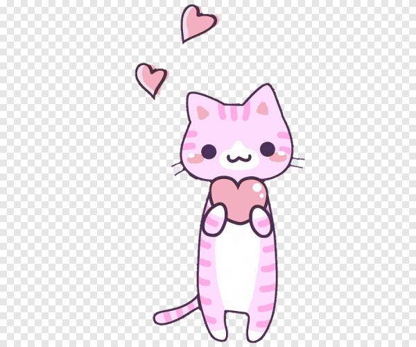 Кавайные котики розовый