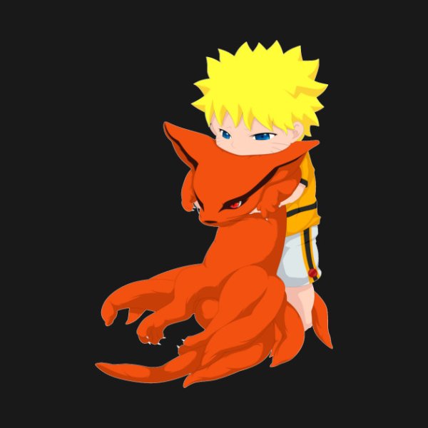 Маленький Наруто и маленький курама