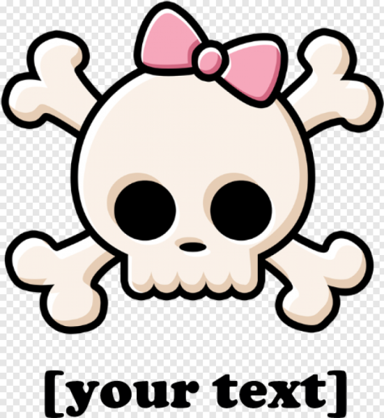 Милые наклейки череп