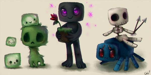 Майнкрафт милые мобы