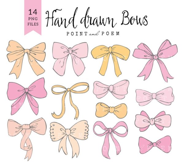 Как нарисовать бантик на подарке