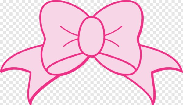 Розовый бант мультяшный