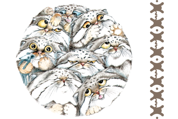 Кот Манул арт