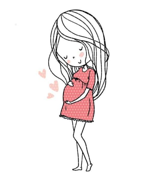 Беременность Рисованные картинки милые