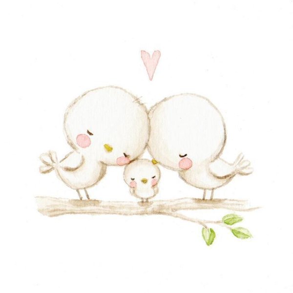 Семья милый рисунок