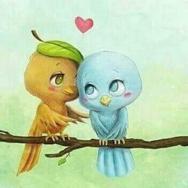 Две влюбленные птички