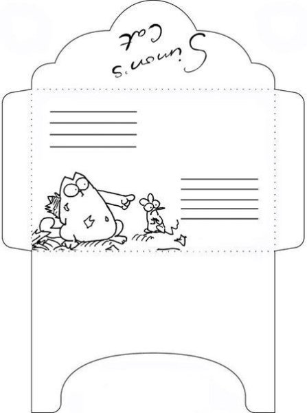 Конверт макет для печати