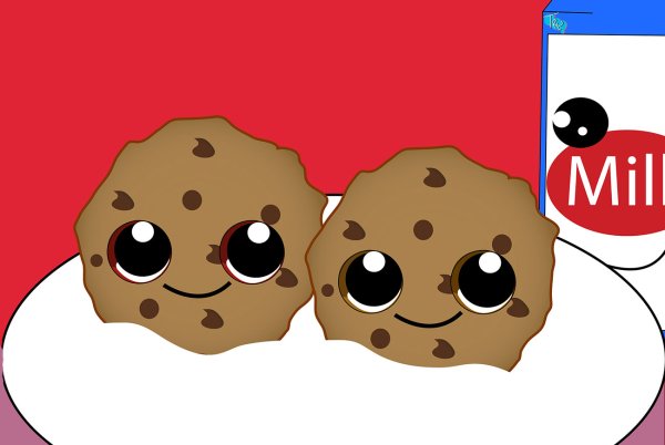 Молоко и печенька