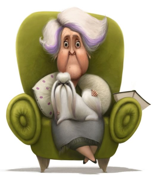 Старушка мультяшная