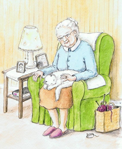 Бабушка рисунок