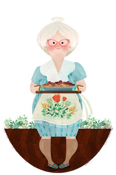 Бабушка иллюстрация