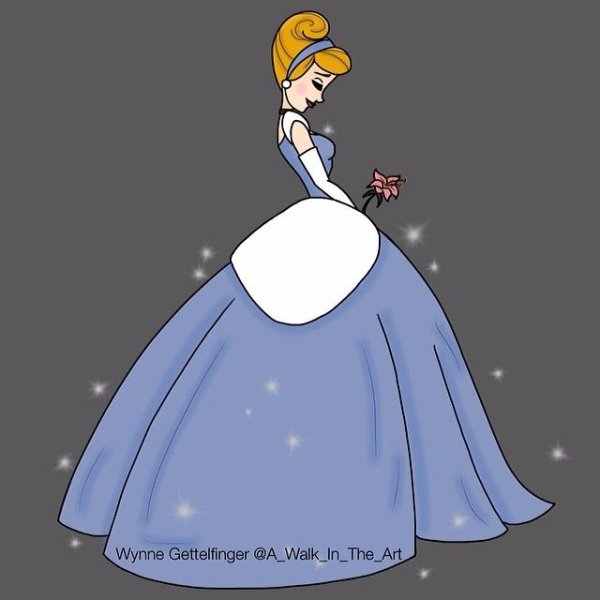 Золушка для срисовки