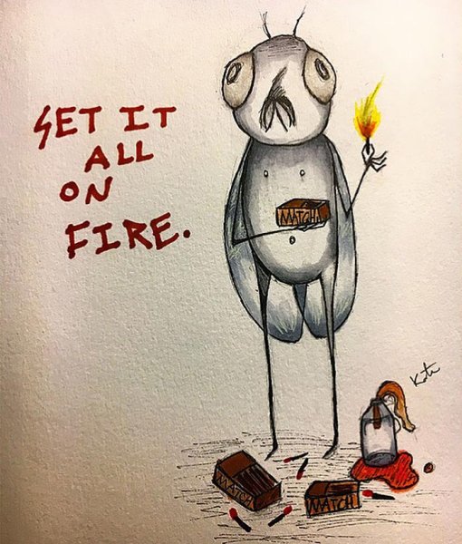 Рисунки художницы Кейт с шизофренией