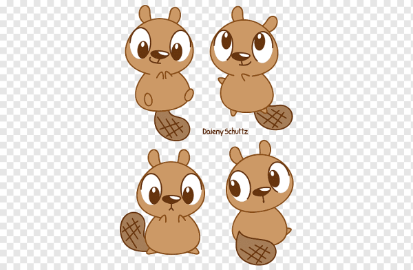 Милые бобры мультяшные